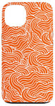 Coque pour iPhone 13 Motif simple orange dessiné à la main sans couture