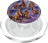 Village Enneigé Hiver Neige Noël Modèle Flocons De Neige PopSockets PopGrip pour MagSafe