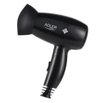 Adler Hair Dryer AD 2251 1400 W, lämpötila-asetusten lukumäärä 2, musta