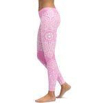 YHWW Leggings,Fitness Yoga Pants Femmes Leggings De Sport Workout Leggings De Course À Chaud Sexy Push Up Gym Wear Pantalon Élastique Slim, Rose Doux, L