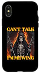 Coque pour iPhone X/XS Can't Talk I'm Mewing Funny Cringe Hard Skeleton Meme