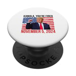 Kamala You're Fired 5 novembre 2024 Drapeau américain amusant Trump PopSockets PopGrip Adhésif