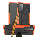 iCatchy For Samsung Galaxy A52 5G Case, Heavy Duty Hard Tough Dual Layer Hybrid Shockproof Cover compatible For Samsung Galaxy A52 5G Phone Case (Orange)