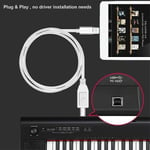 Lightning till Typ-B MIDI Keyboard Converter USB 2.0-kabel för iPhone 7 8 X iPad