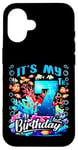 Coque pour iPhone 16 C'est mon septième anniversaire, mon garçon Sea Fish Ocean Animals Aquarium