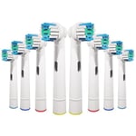 GENKENT 8 Pcs Replacement Toothbrush Heads Compatible with Oral B Braun, Professional Electric Toothbrush Brush Heads Refills for Oral-B Pro 500/750/1000/1500/3000/3757/5000/7000/7500/8000