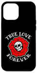 Coque pour iPhone 12 Pro Max Retro Vintage True Love Forever Skull and Flower Memento Mori