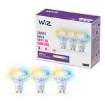 WiZ Smart LED Glass Bulb, GU10, 50W, Shades of White, Smart LED Connected WiFi Works with Alexa, Google Assistant & HomeKit, App Control for Home Indoor Lighting, Bedroom, Energy Monitoring, 3 Pack