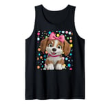 Funny Spotty 2024 Dog Dotty Spots Kids Boys Girls Meme Tank Top