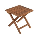 Table de jardin pliante en bois d'acacia 40 x 40 x 40 cm