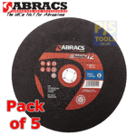 5 x Abracs 300mm x 3.5mm 20mm metal cutting slitting discs stihl quick cut fit