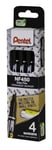 Pentel Extra Fine Permanent Marker 4pc Wallet Black