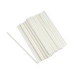 Homéa, Set de 50 Pailles en Carton Blanc 20 cm