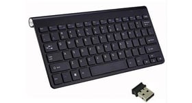 Clavier sans fil metal pour mac et pc usb qwerty piles (noir)