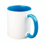 Craftelier - Tasse en céramique avec poignée pour sublimation - Résultats permanents | Passe au lave-vaisselle et au micro-ondes | Capacité : 350 ml - Dimensions : 8 x 9,5 cm | Couleur blanche avec