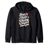 Roses Are Red, Whisky Helps Forget Anti-Valentines Day Zip Hoodie