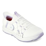 Skechers Women's Go Elite 5 Arch Fit Waterproof Slip in Golf Shoe Sneaker, White Lavender, 6.5 UK