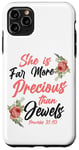 iPhone 11 Pro Max Christian Bible Verse Quote Rose Flower Proverbs 31:10 Case