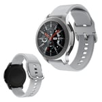 Samsung Galaxy Watch (46mm) silikoninen ranneke - Harmaa Hopea/Harmaa