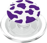 Cow Purple Print Spotted Cute Animal Pattern PopSockets PopGrip for MagSafe