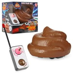 KreativeKraft Fake Poo Game Battery Operated with Remote Control, Spins Makes Noises Funny Toy, Prank Funny Novelty Gifts for Kids Adults (Brown)