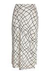 stormcloud Women's midi Skirt, Wool White Black, S