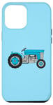 Coque pour iPhone 12 Pro Max Bleu Vintage Tracteur Fermier Agriculteur Papa Grand-Père