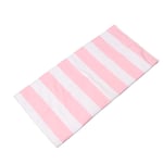 ((Pink)Microfiber Beach Towel Stripe Fast Drying Soft Super Absorbent Sand B