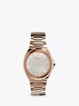 Olivia Burton Women's Multifunction Honeycomb Link Strap Watch, Rose Gold