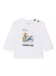 Timberland Kids' Cotton Long Sleeve T-shirt, White