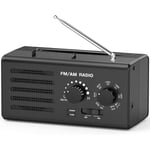 Start - Radio Portable fm/am(mw), Mini Radio Transistor avec Haut-Parleur Stéréo Intégré/Prise Casque, Petite Radio à Transistor Alimentée par