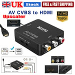 Composite AV CVBS 3RCA to HDMI Video Cable Converter 1080p Upscaling