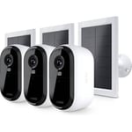 ARLO Caméra de surveillance Pack 3 caméras Essential 2k + 3 Panneaux solaires