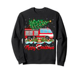 Fireman Fire Truck Xmas Tree Lighting Firefighter Christmas Sweatshirt