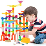 Ifollower Tricky Bille - 166 Pcs Circuit à Billes Couleurs Macaron, Éléments Ludiques Jeu de Construction d'un Labyrinthe Educatif, Sécurité Robuste Marble Rush Conviennent aux Enfant de Plus de 3 Ans