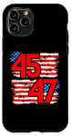 Coque pour iPhone 11 Pro 45 47 Trump 2024, Trump President 45 47, 45 47 Chemise pour homme