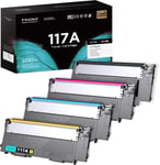 117A W2070A Toner compatibles pour HP 117A pour Color Laser MFP 179fnw 150nw 178nwg 179fwg 178nw 150a 150w (Noir Cyan Magenta Jaune)