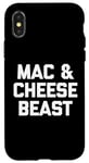 Coque pour iPhone X/XS Mac & Cheese Beast T-shirt humoristique avec inscription humoristique