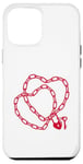 iPhone 12 Pro Max Cute Womens Intertwined Heart Chain Love Lock Valentine' Day Case