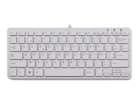 R-Go Compact Clavier, AZERTY (BE), blanc, filaire - Clavier - USB - AZERTY - Belge - blanc