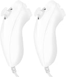 Lot De 2 Manettes Nunchuk Pour Wii:Manette De Jeu Vidéo Wii U,Manette Nunchaku Droite Avec Motion Plus,Les Manettes Nunchuck De Rechange Sont Parfaitement Compatibles Avec Les Consoles Wii