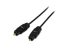 StarTech.com 15 ft Thin Toslink Digital Optical SPDIF Audio Cable - 15ft / 15 Feet Optical Audio Cable (THINTOS15) - digial audiokabel (optisk) - SPDIF - 4.6 m