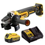 Dewalt DCG405N 18V Brushless 125mm Angle Grinder With 1 x 4.0Ah Battery Charger