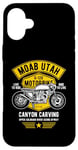 Coque pour iPhone 16 Plus Moab Utah U-128 Moto Rétro Canyon Sculpture