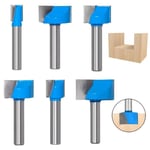 6Pcs Fraise Defonceuse Bois 8mm Kit, Fraise à Surfacer, Fraise Defonceuse Droite Long 10/15/20/22/25/30 mm, pour Travail du Bois