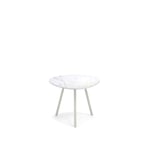 EMU - Terramare Small Coffee Table, Frame: Matt White, Top: Porcelain Stoneware, Statuario White - Småbord & Sidobord utomhus - Alfredo Chiaramonte,Marco Marin - Vit - Metall/Sten