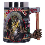 Nemesis Now - Chope à Bière Iron Maiden – Cadeau pour Fan et Passionné – Qualité Supérieure – Rouge et Argenté – 22,5 CM - Fabriqué en Résine - sous Licence Officiel