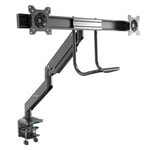 Startech Desk Mount Dual Monitor Arm with USB & Audio - Slim Full Motion Adjusta