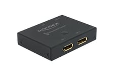 Delock DisplayPort 2 - 1 switch dubbelriktad 8K 30 Hz - video-/audioswitch - 2 portar