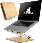 Bambou Support Ordinateur Portable - Support Pc Portable - Support Pc - Laptop Stand - Support Ordinateur - Rehausseur Ordinateur Portable - Support Macbook - Accessoires Bureau